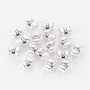 Alloy Beads, Bowknot, Cadmium Free & Nickel Free & Lead Free, Antique Silver, 8x10x5mm, Hole: 1.5mm(X-PALLOY-ZN46150-AS-FF)