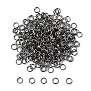 Iron Split Rings, Double Loops Jump Rings, Cadmium Free & Nickel Free, Gunmetal, Dimension: 5mm in diameter, 1.4mm thick, about 4.3mm inner diameter(JRBD5mm)