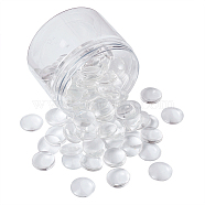 Kissitty Transparent Glass Cabochons, Half Round/Dome, Clear, 24.5~25x6~7mm, 90pcs/box(GGLA-KS0001-01)