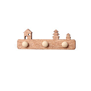 Wood Miniature Ornaments, Micro Landscape Home Dollhouse Accessories, Pretending Prop Decorations, Peru, 14x40mm(PW-WG81528-02)