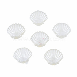 ABS Plastic Imitation Pearl Beads, Shell/Scallop, WhiteSmoke, 10x11.5x4mm, Hole: 1.8mm(OACR-T018-08)