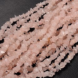 Natural Rose Quartz Chip Beads, 5~8mm, Hole: 0.3mm, about 32~32.5 inch long(F007)