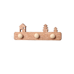 Wood Miniature Ornaments, Micro Landscape Home Dollhouse Accessories, Pretending Prop Decorations, Peru, 14x40mm(PW-WG81528-02)