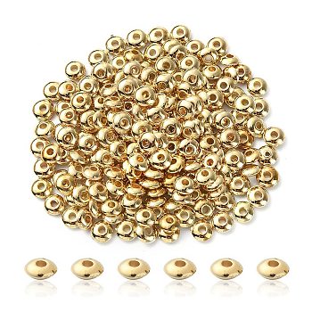 CCB Plastic Spacer Beads, Abacus, Golden, 5x2mm, Hole: 1.4mm
