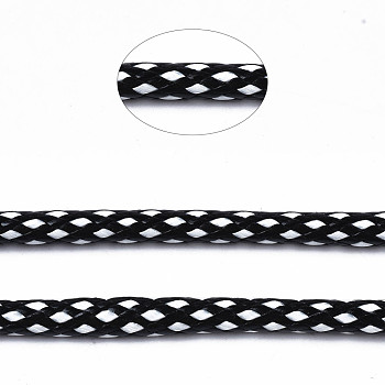 Korean Waxed Polyester Cord, Black and White, 3.5mm