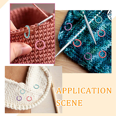 60Pcs Alloy Knitting Stitch Marker Rings(FIND-NB0003-46)-5