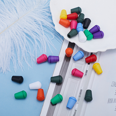 100pièces 10 couleurs embouts de cordon d'arrêt de cloche amovibles en plastique(KY-GF0001-43)-4
