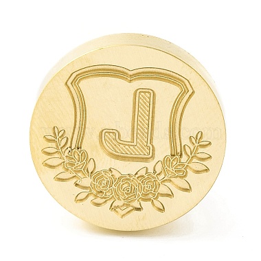 Golden Tone Round Wax Seal Brass Stamp Heads(AJEW-Z034-02G-L)-2