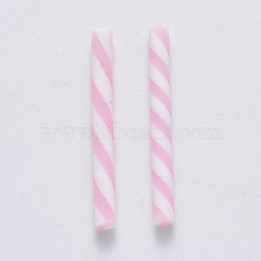Pink Candy Polymer Clay Beads