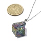 Natural Quartz Crystal Nugget Pendant Necklace with 304 Stainless Steel Chains(NJEW-JN04385-02)-4