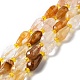 Natural Yellow Hematoid Quartz/Golden Healer Quartz Beads Strands(G-B028-A08)-1
