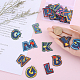 1 Set Buchstaben a~z computergesteuerte Stickerei aus Jeansstoff zum Aufbügeln auf Stoffflicken(PATC-GF0001-20)-3
