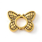 Tibetan Style Alloy Bead Frame, Butterfly, Antique Golden, 12x15.5x3mm, Hole: 1.4mm, about 561pcs/1000g(TIBE-WH0002-09AG)