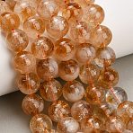 Hearted Natural Citrine Beads Strands, Smooth Round, 11.5~12.5mm, Hole: 1.2mm, about 32~34pcs/strand, 15.16~15.35''(38.5~39cm)(GG-T002-A01-12mm)