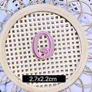 Computerized Embroidery Cloth Self Adhesive Patches, Stick on Patch, Costume Accessories, Letter, Pink, O:27x22mm(FIND-TAC0002-01O)