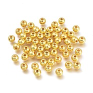 CCB Plastic Round Bead Spacers, Golden, 5mm, Hole: 1.5mm(CCB-J029-74G)