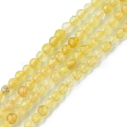 Natural Yellow Opal Beads Strands, Faceted, Round, 2mm, Hole: 0.6mm, about 196~199pcs/strand, 15.43~15.67 inch(39.2~39.8cm)(G-F748-T01)