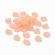 Druzy Resin Cabochons, Flat Round, Light Salmon, 12x5mm(CRES-S040-12mm-19)