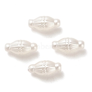 ABS Acrylic Beads, Oval, White, 13x6mm, Hole: 2mm(OACR-Z016-03)