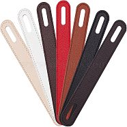 CHGCRAFT 7Pcs 7 Colors PU Leather Bag Handle, for Bag replacement Accessories, Rectangle, Mixed Color, 20.1x2.7x2.5cm, Hole: 8.5x31mm, 1pc/color(FIND-CA0002-33)