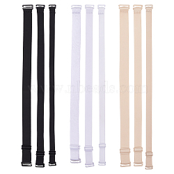 9 Pairs 9 Style Adjustable Bra Straps, Polyester Non-slip Bra Shoulder Strap for Women, with Plastic Buckle, Mixed Color, 348~358x12~18x1mm, 1 pair/style(FIND-BC0004-08)