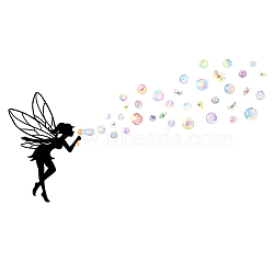 PVC Wall Stickers, Wall Decoration, Angel & Fairy, 390x650mm, 2 sheets/set(DIY-WH0228-836)
