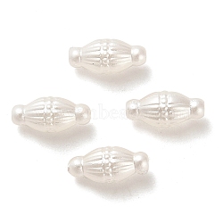 ABS Acrylic Beads, Oval, White, 13x6mm, Hole: 2mm(OACR-Z016-03)