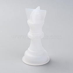 Chess Silicone Mold, Family Games Epoxy Resin Casting Molds, for DIY Kids Adult Table Game, King, White, 67x36mm, Inner Diameter: 25mm(X-DIY-O011-05)