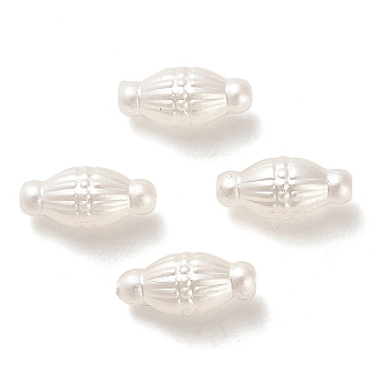 ABS Acrylic Beads, Oval, White, 13x6mm, Hole: 2mm