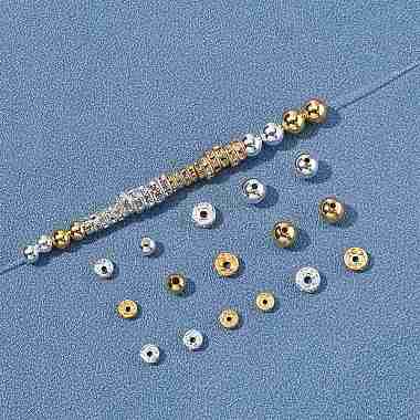 ARRICRAFT 340Pcs Brass & Iron Rhinestone Spacer Beads and Brass Spacer Beads(KK-AR0002-35)-5