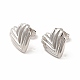 Heart Rack Plating Brass Stud Earrings for Women(EJEW-H091-28P)-1