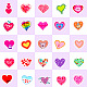 50Pcs Valentine's Day Waterproof Vinyl Heart Stickers Set(PW-WG30645-01)-4