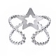 304 Stainless Steel Star Open Cuff Ring(RJEW-T023-05P)-2