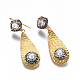 Natural Pearl Dangle Earrings(EJEW-F230-01MG)-1