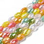 Orange Rice Glass Beads(X-EGLA-N002-09D)