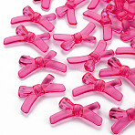 Transparent Acrylic Beads, Bowknot, Camellia, 20x34x5.5mm, Hole: 1.8mm, about 435pcs/500g(TACR-S154-55B-906)