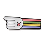Funny Enamel Pins, Black Alloy Lapel Pin Backs for Backpack Clothes, Ghost Rainbow Trail, 10x30mm(JEWB-B039-03EB-02)