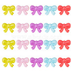 100Pcs 5 Colors Opaque Acrylic Beads, Bowknot, Mixed Color, 15.5x20x8.5mm, Hole: 2mm, 20pcs/color(MACR-HY0001-16)