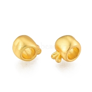 Alloy European Beads, Large Hole Beads, Matte Style, Rabbit, Matte Gold Color, 10.5x8x8mm, Hole: 5mm(FIND-G035-32MG)