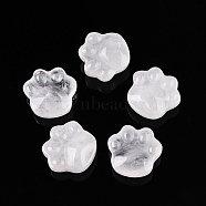 Natural Quartz Crystal Cat Paw Print Figurines, for Home Office Desktop Decoration, 27.5~28x29.5~30x13~14mm(DJEW-N003-03J)