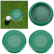 ABS Plastic Golf Cup Covers, Golf Hole Putting, Golf Practice Training Aids, Flat Round, Dark Green, 114.5x32mm(AJEW-WH0014-98)