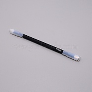 Plastic Pen with Alloy Bottom, for Pen Spinning, Black, 235x11.5~14.5mm(AJEW-WH0239-83C)