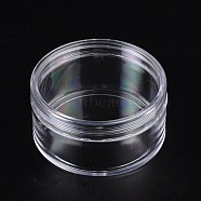 Clear Round Plastic Bead Containers with Lid, 7cm in diameter, 3.6cm high, Capacity: 30ml(1.01 fl. oz)(C052Y)