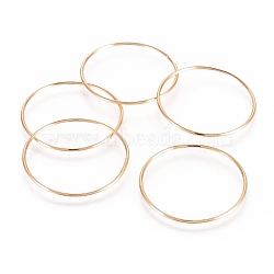 Brass Linking Rings, Ring, Nickel Free, Real 18K Gold Plated, 34.5x1.5mm(X-KK-S345-087B)
