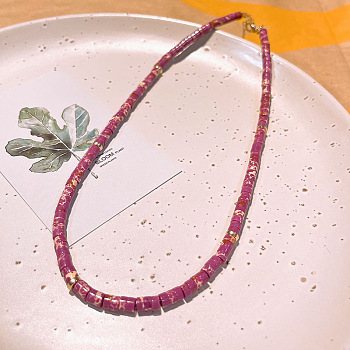 Synthetic Imperial Jasper Heishi Graduated Beaded Necklaces