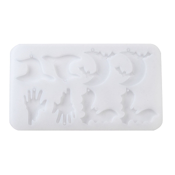 Halloween DIY Candle Making, Resin Casting Molds, For UV Resin, Epoxy Resin Craft Making, White, Mixed Shapes, 113x193x6mm