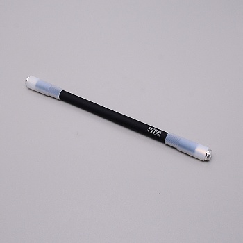Plastic Pen with Alloy Bottom, for Pen Spinning, Black, 235x11.5~14.5mm