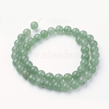 Chapelets de perle verte d'aventurine naturel(G-G735-63-8mm)-4