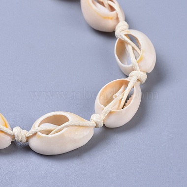Cowrie Shell Beaded Necklaces(NJEW-JN02397-01)-3