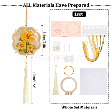 Kits de décoration pendentif en sachet en forme de fleur(DIY-WH0033-57A)-2